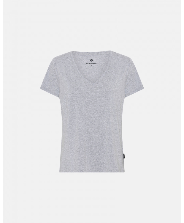 JBS of Denmark FSC-bambus T-shirt v-hals i grå til kvinder billede 1