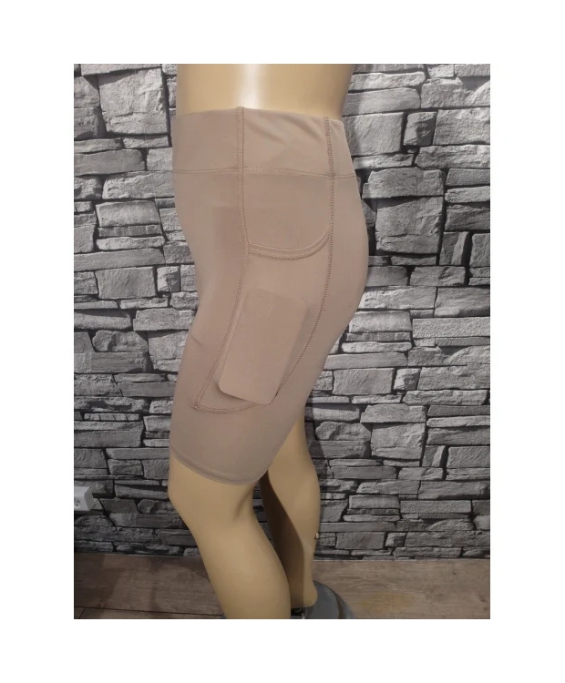 Festival cykelshorts med lomme i beige til kvinder – Outlet billede 3
