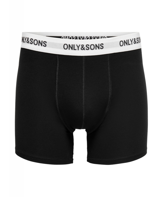 ONLY & SONS 3-pak underbukser i sort hvid til herre – Outlet billede 3