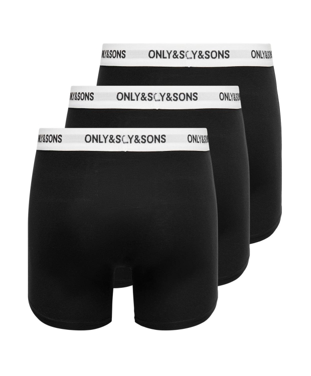 ONLY & SONS 3-pak underbukser i sort hvid til herre – Outlet billede 2