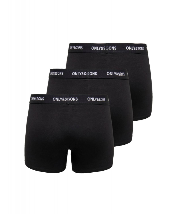 ONLY & SONS 3pak underbukser i sort til herre billede 2