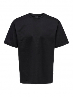 ONLY & SONS t-shirt i sort til herre | Relaxed fit |