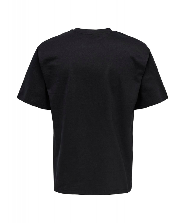 ONLY & SONS t-shirt i sort til herre | Relaxed fit | billede 2