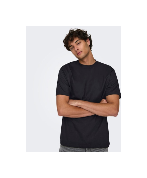 ONLY & SONS t-shirt i sort til herre | Relaxed fit | billede 6