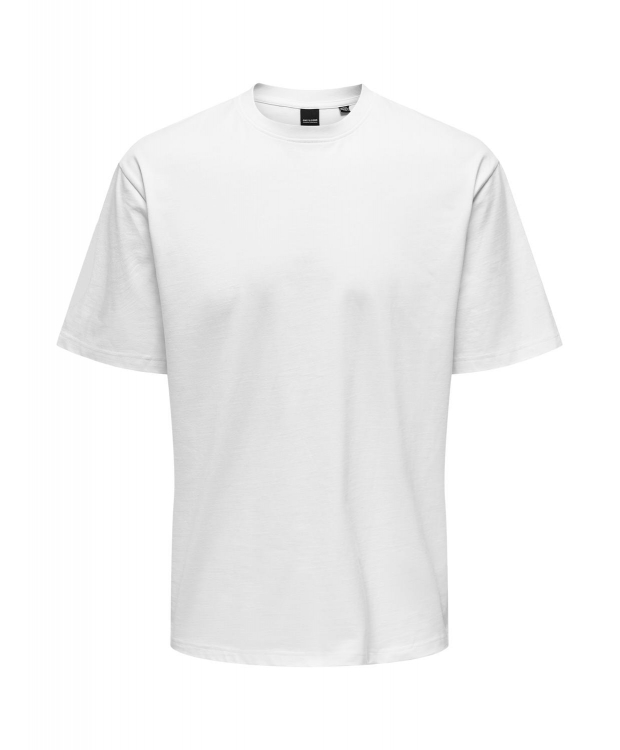 ONLY & SONS t-shirt i hvid til herre – Relaxed fit billede 2