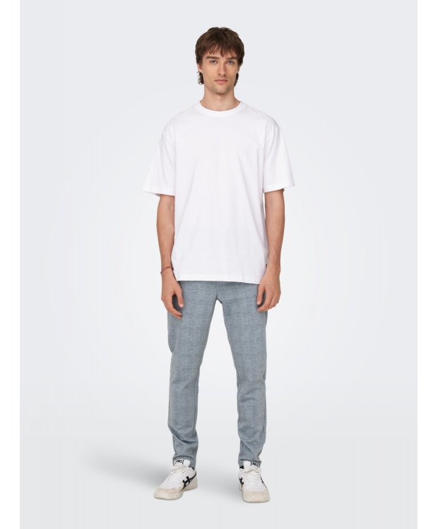 ONLY & SONS t-shirt i hvid til herre – Relaxed fit billede 4