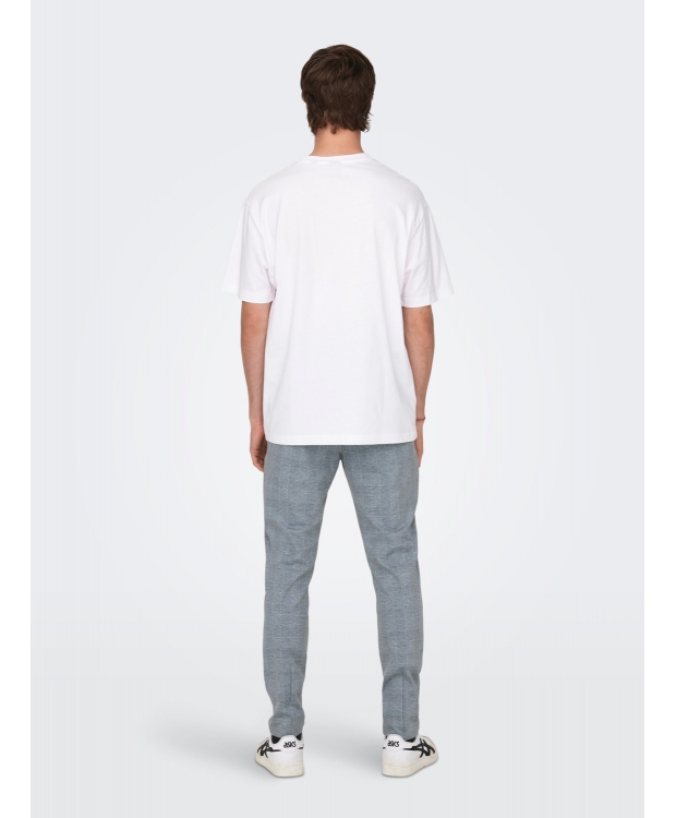 ONLY & SONS t-shirt i hvid til herre – Relaxed fit billede 5