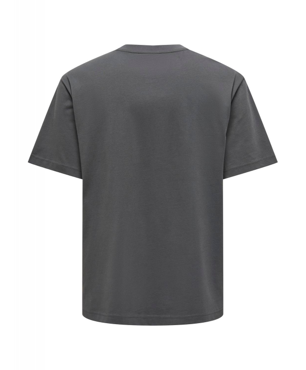 ONLY & SONS t-shirt i mørkegrå til herre – Relaxed fit billede 2