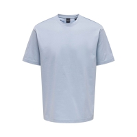 ONLY & SONS t-shirt i lyseblå til herre – Relaxed fit