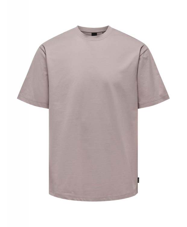 ONLY & SONS t-shirt i laksefarvet til herre – Relaxed fit billede 1