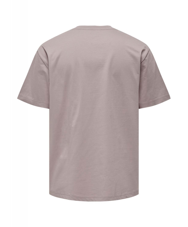 ONLY & SONS t-shirt i laksefarvet til herre – Relaxed fit billede 2