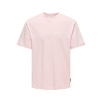 ONLY & SONS t-shirt i lyserød til herre – Relaxed fit