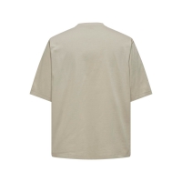 ONLY & SONS Oversized T-shirt i Beige til Herre – 100% Bomuld