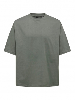 ONLY & SONS Oversized T-shirt i Grøn til Herre – 100% Bomuld