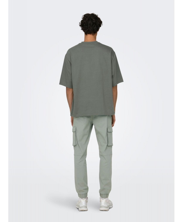 ONLY & SONS Oversized T-shirt i Grøn til Herre – 100% Bomuld billede 4