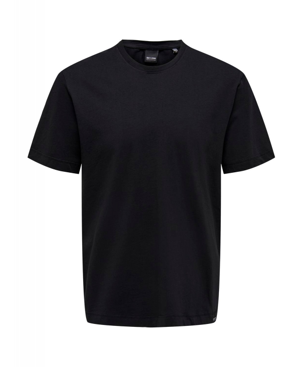 ONLY & SONS t-shirt i sort til herre – Regular fit billede 1