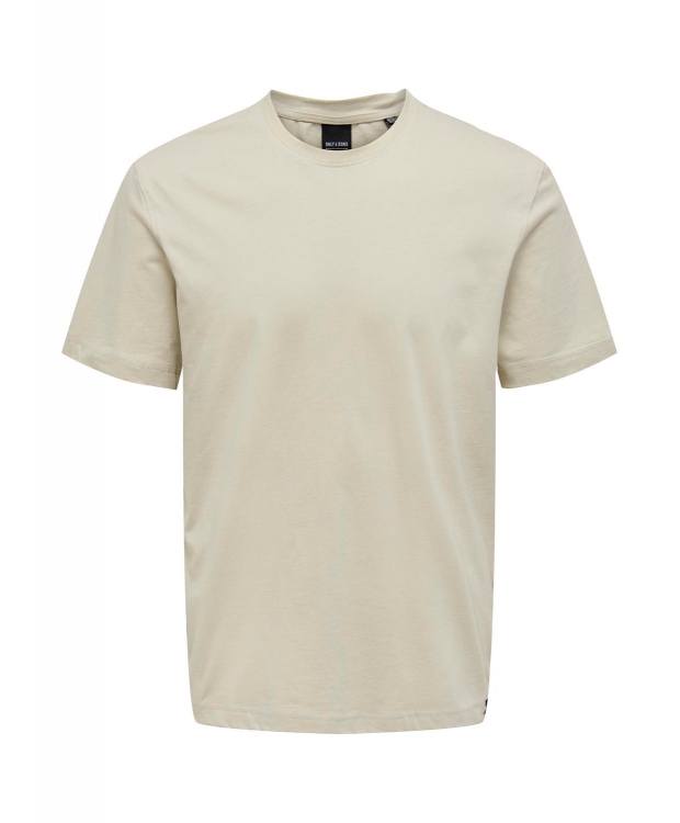 ONLY & SONS t-shirt i beige til herre – Regular fit billede 2