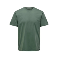 ONLY & SONS t-shirt i grøn til herre – Regular fit – Outlet