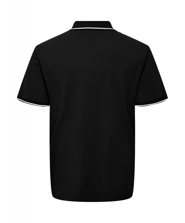 ONLY & SONS polo t-shirt i sort til herre – Regular fit billede 2