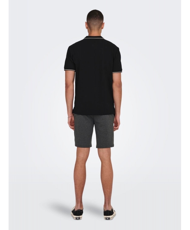 ONLY & SONS polo t-shirt i sort til herre – Regular fit billede 4