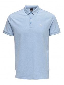 ONLY & SONS polo t-shirt i lyseblå til herre – Regular fit