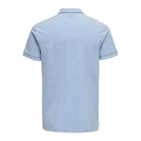 ONLY & SONS polo t-shirt i lyseblå til herre – Regular fit