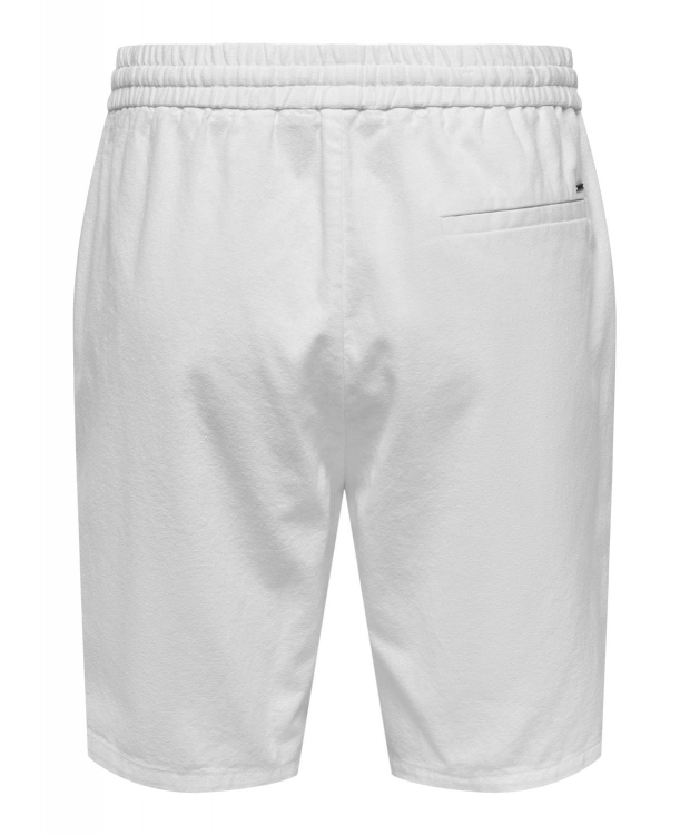 ONLY & SONS shorts i bomuld-hør blanding i hvid til herre – Outlet billede 2