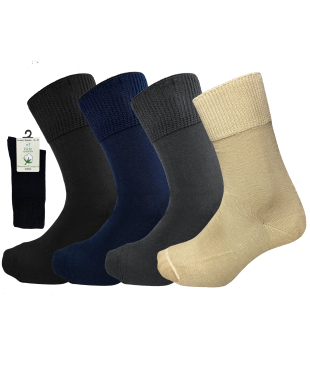 Kilde Comfort diabetes bomuldsstrømper sort unisex billede 10