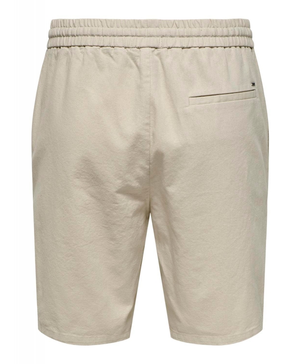 ONLY & SONS shorts i bomuld-hør blanding i beige til herre billede 2