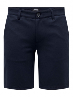ONLY & SONS chino shorts i bambus i navy til herre