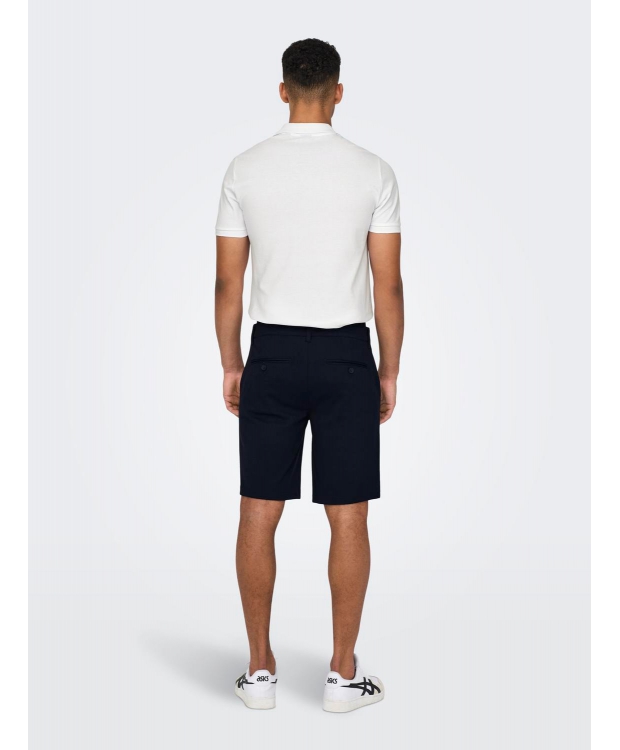 ONLY & SONS chino shorts i bambus i navy til herre billede 4
