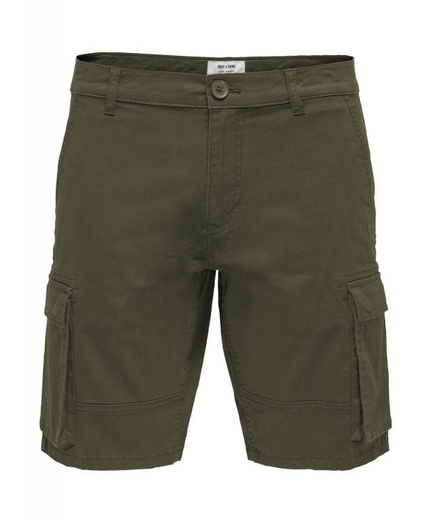ONLY & SONS Cargo shorts i grøn til herre billede 1