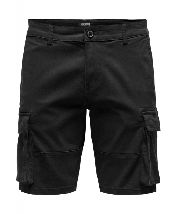 ONLY & SONS Cargo shorts i sort til herre billede 1