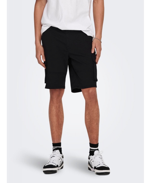 ONLY & SONS Cargo shorts i sort til herre billede 3