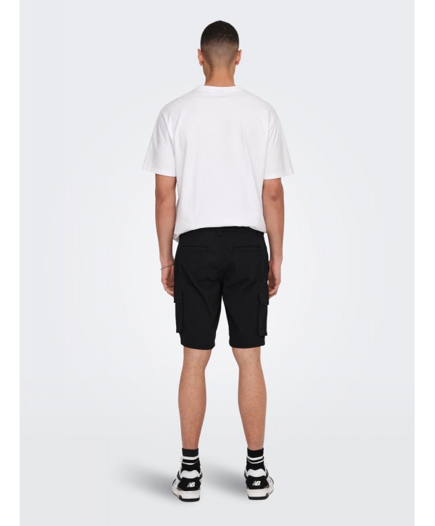 ONLY & SONS Cargo shorts i sort til herre billede 4