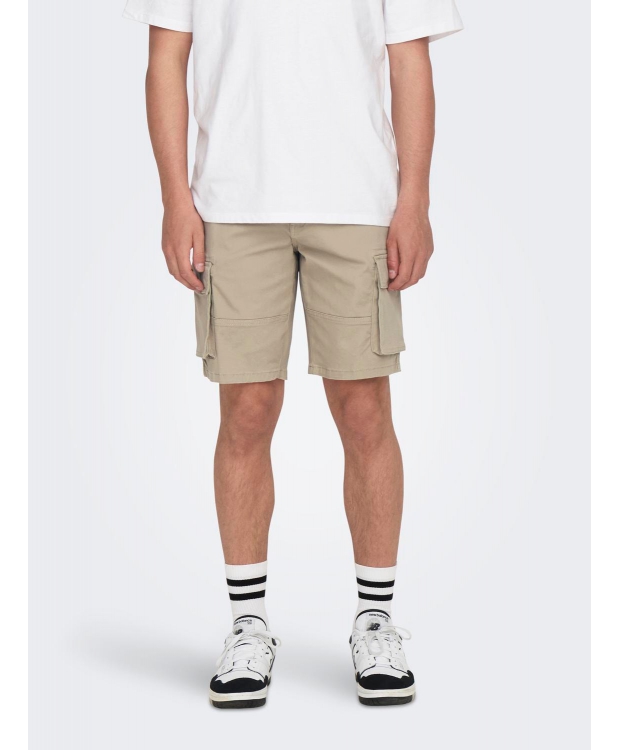 ONLY & SONS Cargo shorts i beige til herre billede 3