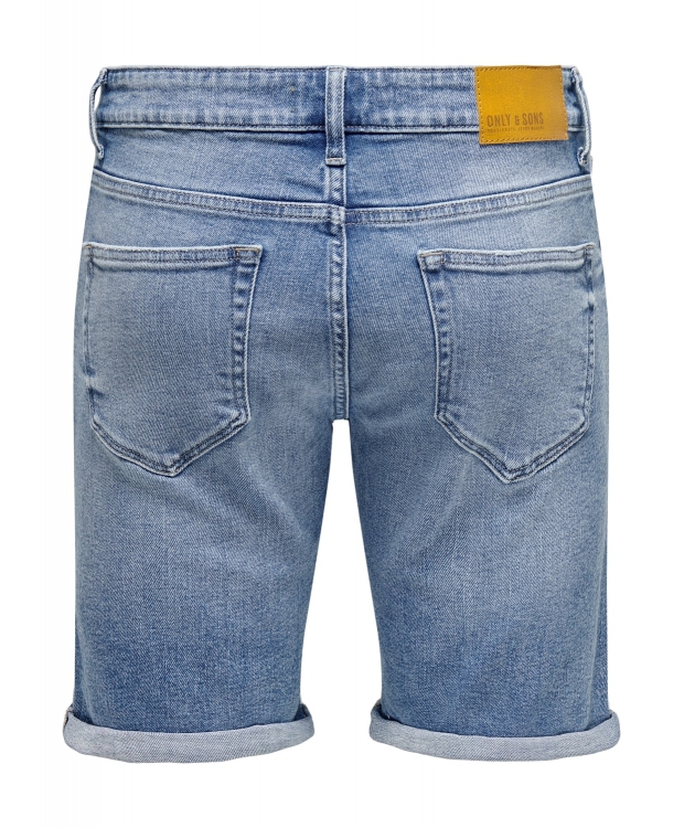 ONLY & SONS shorts i lys denim til herre billede 2