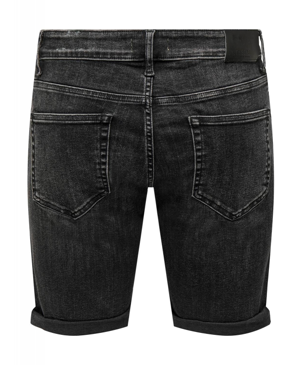 ONLY & SONS shorts i mørk denim til herre billede 2