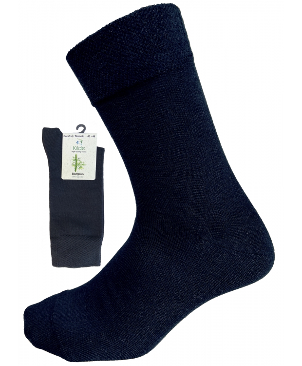 Kilde Comfort diabetes bambusstrømper sort unisex billede 7