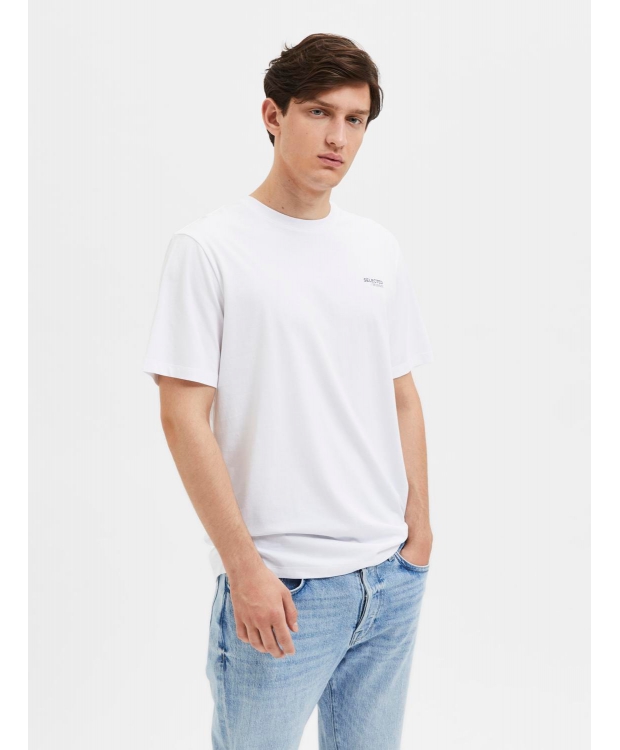 Selected Homme t-shirt i hvid til herre - OUTLET billede 2