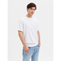 Selected Homme t-shirt i hvid til herre - OUTLET