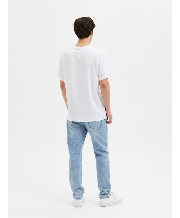 Selected Homme t-shirt i hvid til herre - OUTLET billede 3