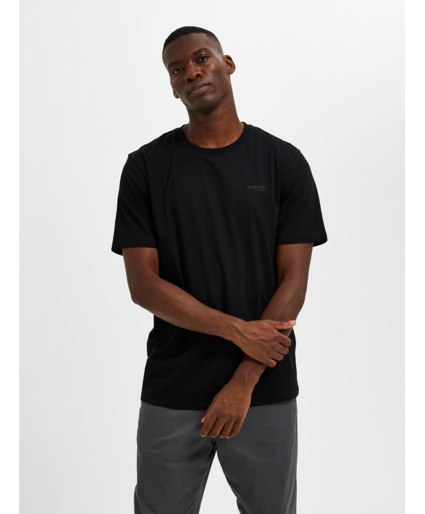 Selected Homme t-shirt i sort til herre - OUTLET billede 2