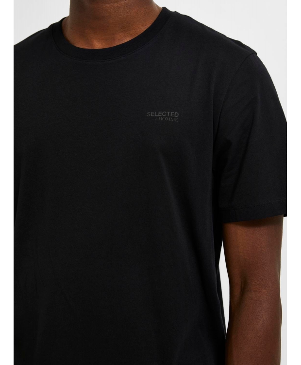 Selected Homme t-shirt i sort til herre - OUTLET billede 4