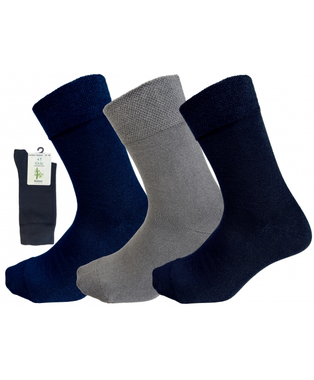 Kilde Comfort diabetes bambusstrømper mørkeblå unisex billede 3
