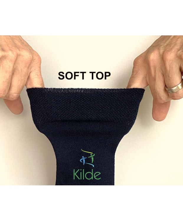 Kilde Comfort diabetes bambusstrømper mørkegrå unisex billede 2