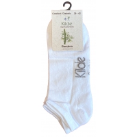 Kilde Comfort diabetes bambus-ankelstrømper hvid unisex
