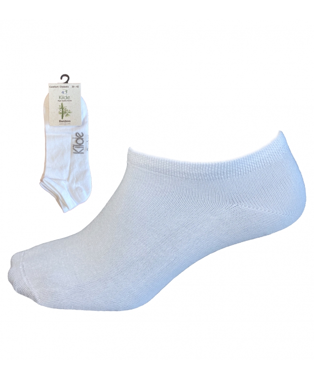Kilde Comfort diabetes bambus-ankelstrømper hvid unisex billede 3