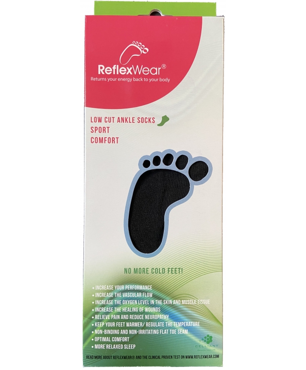 ReflexWear Low Cut Celliant ankelstrømper sort unisex billede 2