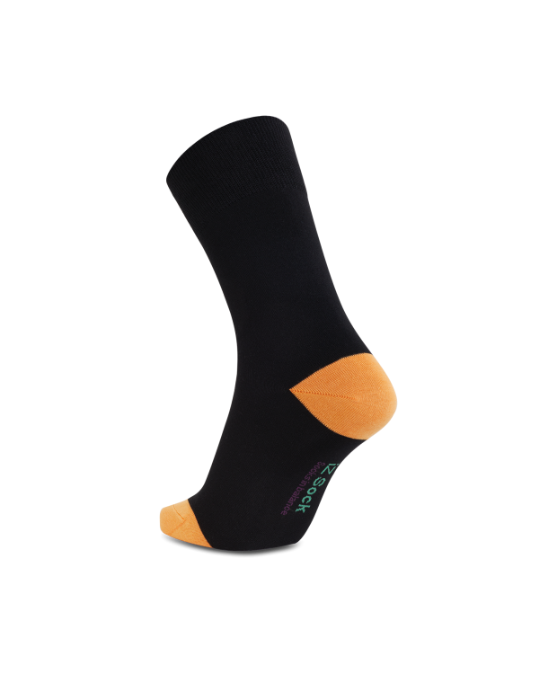 iZ Sock bambusstrømper sort/orange unisex outlet billede 8